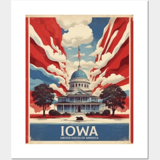 Iowa United States of America Tourism Vintage Poster Posters and Art